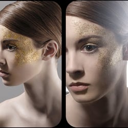 Goldenes Glitzer