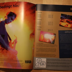 Layout eines fiktiven alternativ Musikmagazins