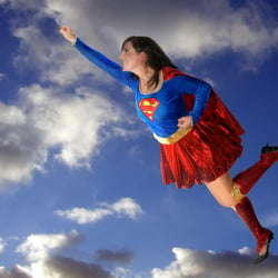 „Superwoman“ Traum Fotomontage