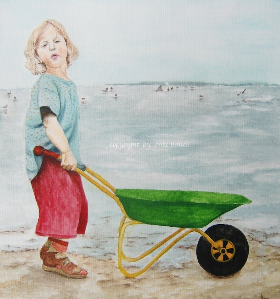 Aquarell auf Papier, malen nach Fotovorlage