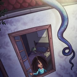 Illustration aus dem Buch „Azul – Ein Drachen-Abenteuer“