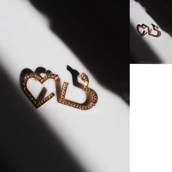 Herz-Ohrringe | Artistic Light & Shadow Retusche