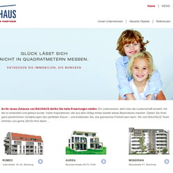 Screendesign für die Bauhaus Bauträger Webseite