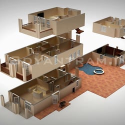 Mehrstöckiges 3D Floor Plan