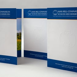 Geschäftssaustattung: Infomappe Umschlag mit Veredelung