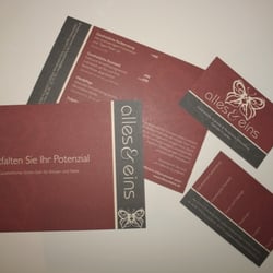 Angebotskarte + Visitenkarte für Alles und Eins
