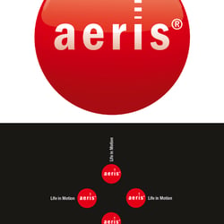 Logo-Varianten für aeris (Hersteller des ergonomischen Stuhls swopper)