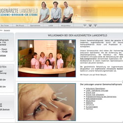 Screendesign für die Webpräsenz der Augenärzte Langenfeld