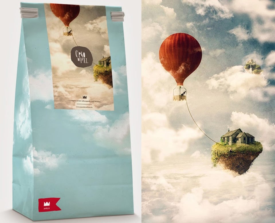Compositing für das Verpackungsdesign eines brasilianischen Gebäckherstellers