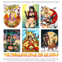 Artwork Sample(s) aus dem „The FeliX Pin Up Girls!“ Illustrations-Pool
