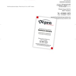 Rechtsanwalt Degen, redesign Logo, Briefpapier etc.