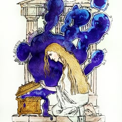 Pandora, 30×20cm Aquarelle