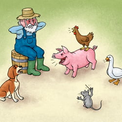 Illustration zu „Old Mac Donald“ (Kinderpop-CD)