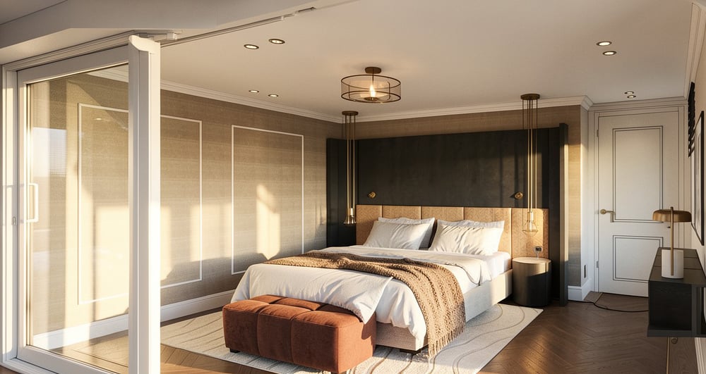 Masterbedroom Design – Fotorealistische Visualisierung