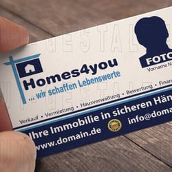 Immobilien-Visitenkarte erstellen | Layout gestalten