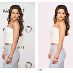 Before-after photo editing example