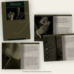 Kleines Booklets für eine Maßschneiderei