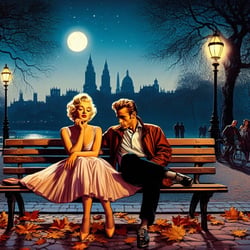 James and Marilyn seen by Tony Beech and ai
