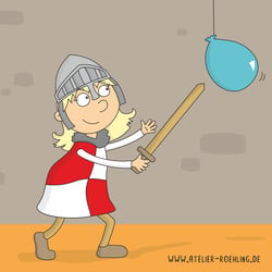 Kinderbuchillustration Ritterin