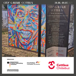 Cottbus  Die begehbare Innenstadt-Galerie mit Gemälden von Carolyn Mielke
