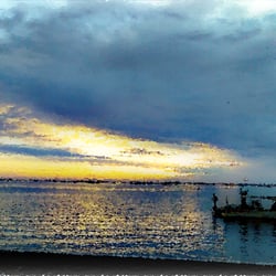 Abend am Tejo, Lissabon, Fotoverfremdung