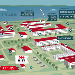 Campusplan Hochschule Stralsund