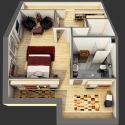 3D-Grundriss Dachgeschoss
