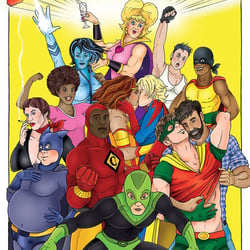 Superqueeroes, Schwules Museum*, Berlin, Comic-Helden Plakatmotiv