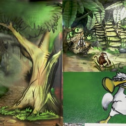 Monkey Island, Flur-Gestaltung