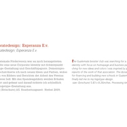 Corporate Design – Guatemala Förderverein „Esperanza“ – Schwerpunkt Geschäftspapiere und Homepage