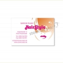 Layoutvorlage für eine Visitenkarte / Friseur und Hair-Stylist