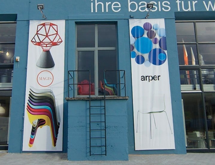 Bannerhalter „Hang-On“ von Sugar-Ad – Kunde Stilbasis Brunnthal
