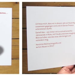 Weihnachtskarte – Bildidee, Umsetzung