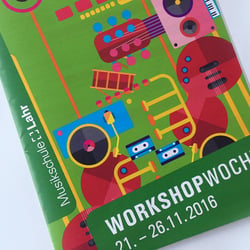 Faltflyer für die Workshopwoche der Musikschule Lahr
