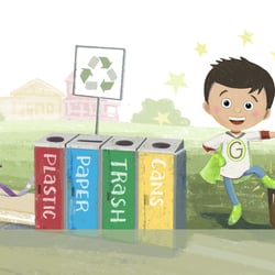 Kinderbuchillustration Not for me,please! I choose to act green