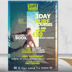 Plakatdesign Surf School