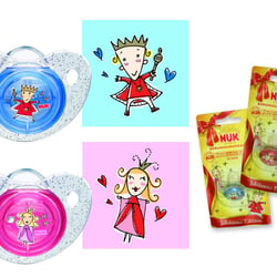 Prinz und Prinzessin Illustration für NUK Jubiläums-Schnuller