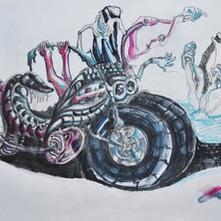 Lebendiges Motorrad