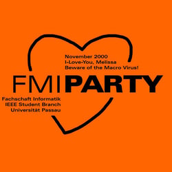 Macro-Viren als Motto für Informatiker Party