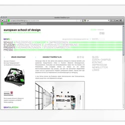 european school of design / website