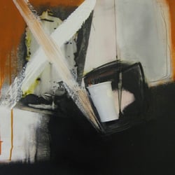 NEUE FORM-2008-Acryl und Plastik auf Leinwand-50×70 cm
