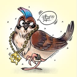 Mischung aus Illustrationen, Charakterdesign, Maskottchen