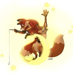 Fuchs und Mond