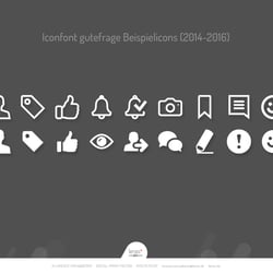 Iconfont gutefrage Beispielicons (2014−2016)