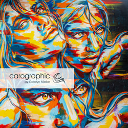 Popart Urbanart portraits painting – Porträt Malerei Kunst von Carolyn Mielke