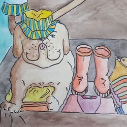 Kinderbuchillustration – Tagebuch eines Mopses