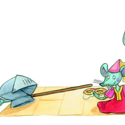 Maus mit Helm