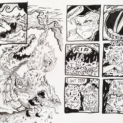 comic ink on paper