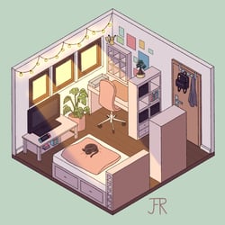 Isometrisches Zimmer