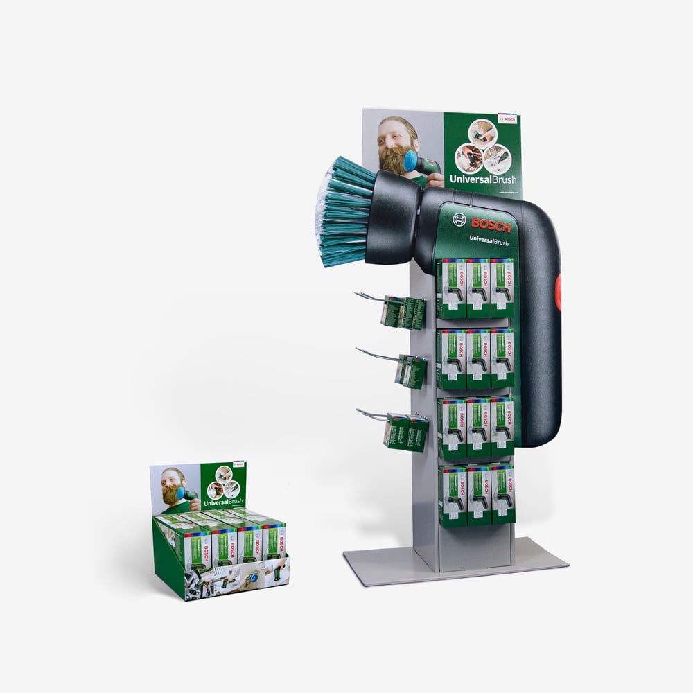 BOSCH Display Brush – Der Auftrag zur Weltpremiere der Universal Brush: eine Zweitplatzierung für den POS